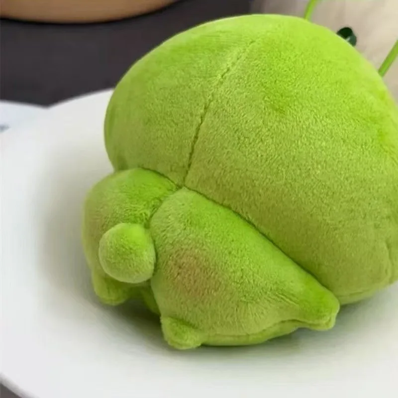 Green Alien Self-Deprecating Bear Plush Keychain Cute Soft Stuffed Toy Bag Pendant Home Decor Comforting Holiday Gift