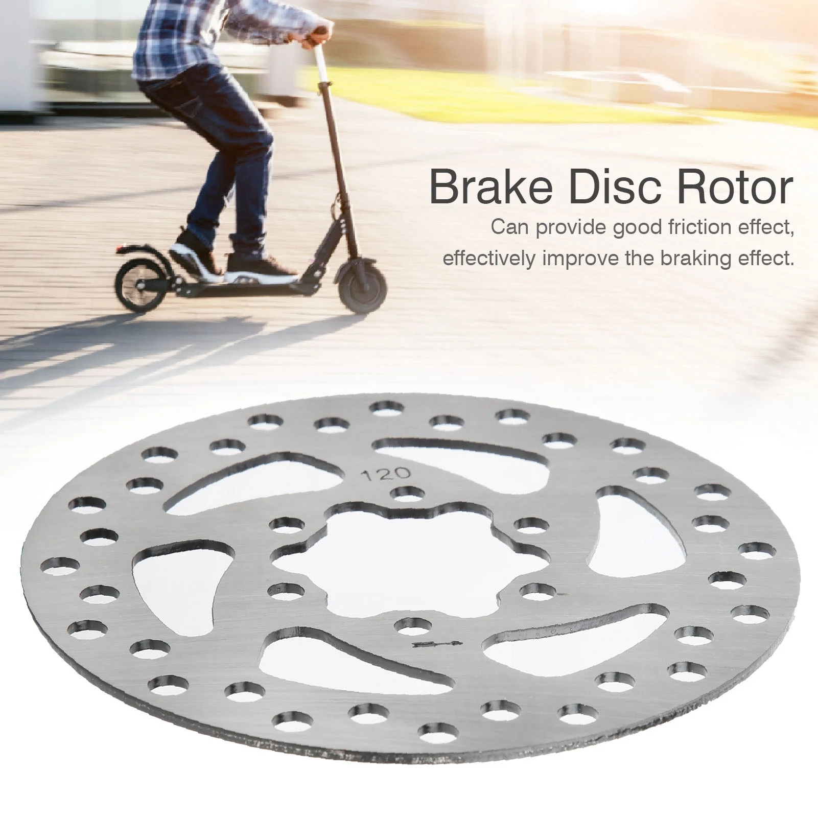 

Brake Disc Stainless Steel High Quality Durable 120MM Electric Scooter Skateboard Rotor Pad Replacement Parts 34 Inner Diameter