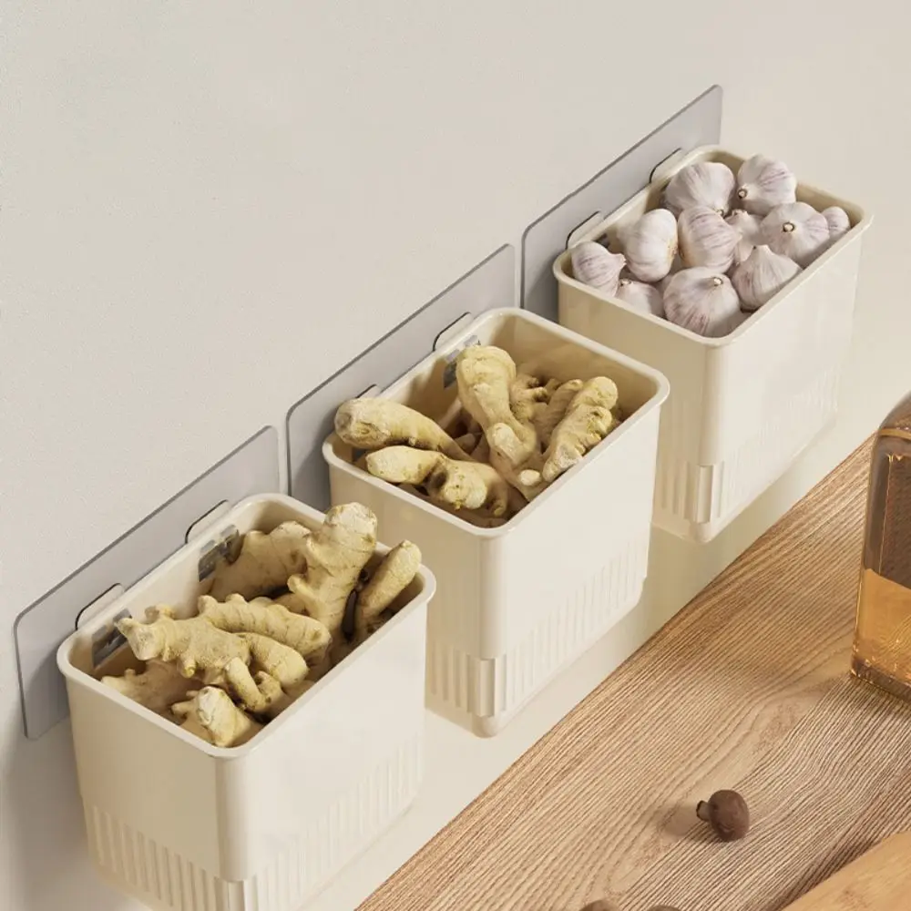 2pcs Wall Mounted Refrigerator Side Door Storage Box Multifunctional Fresh Preservation Food Storage Box