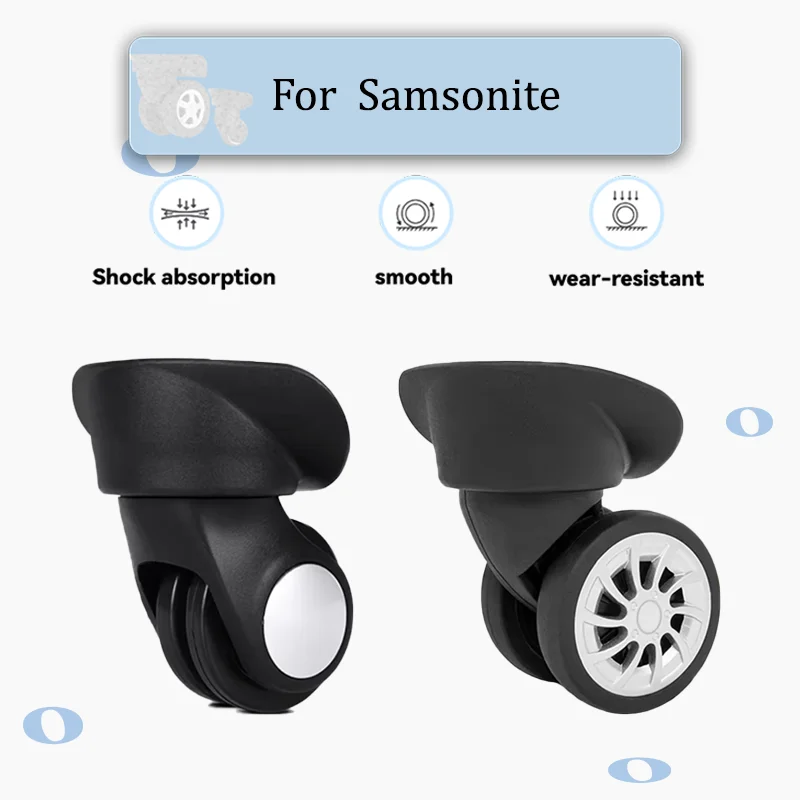 Ruedas de repuesto para equipaje antigolpes Samsonite 80T, ruedas giratorias suaves, Kit de reparación de maletas de ajuste Universal