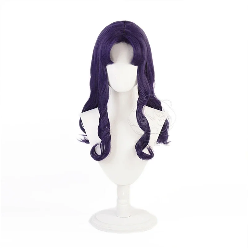 Katsuragi Yato cosplay wig women purple long wavy fake hair Katsuragi anime role play wigs