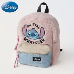 Disney nuovo cartone animato punto peluche borsa da scuola per bambini asilo carino moda blocco colore zaino mini zaino