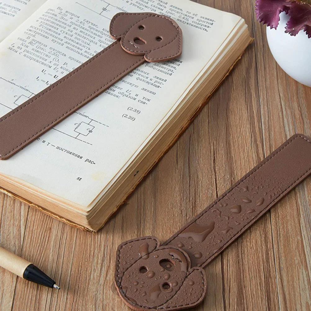 

Animal Book Marker PU Dog Bookmark for Reading Pages Smooth Touch Non Damaging Gift for Her Him Kids Graduation