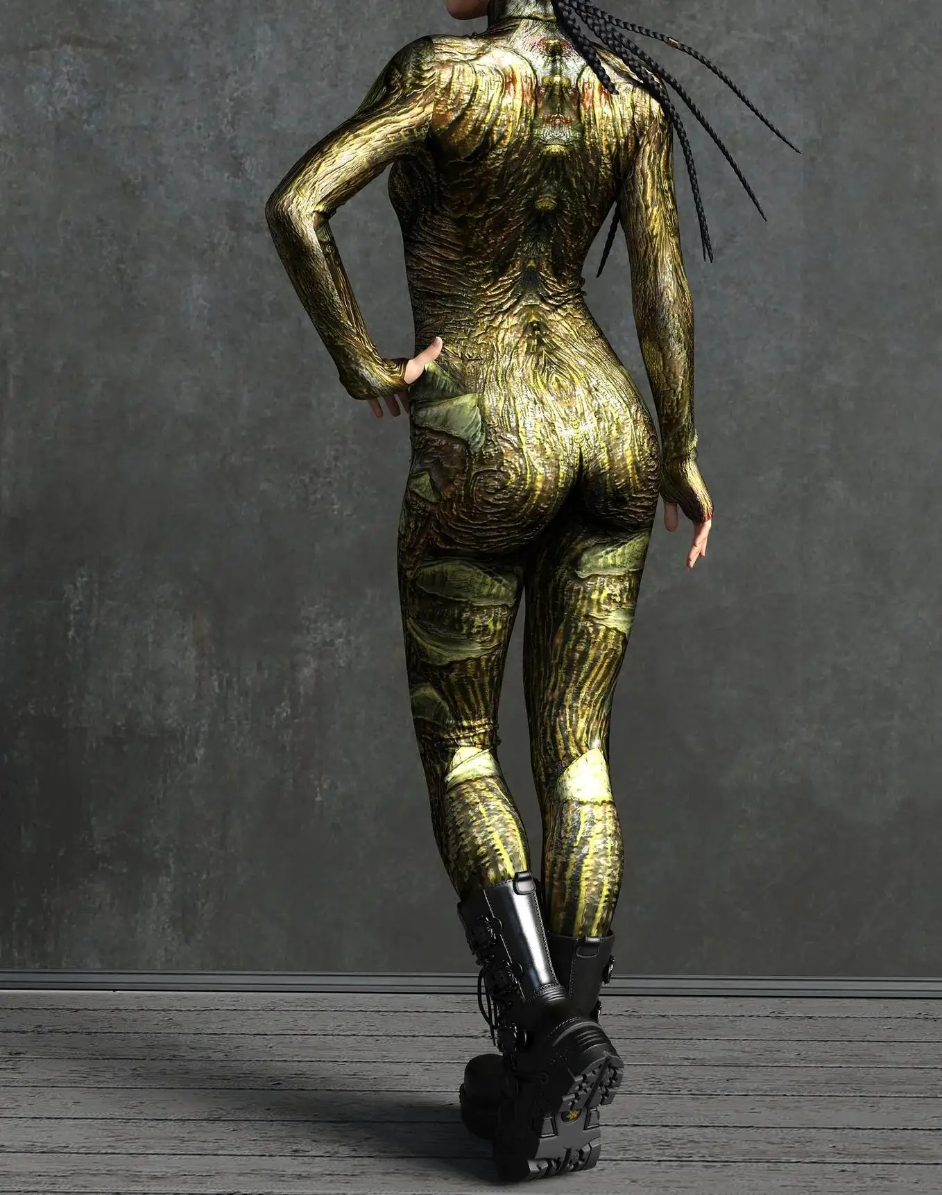 Halloween Anime Horror Spezies Cosplay Jumpsuit Terror Monster Skin Bodysuit Steampunk Party Show Anzug Unisex Rave Zentai – Detail 11