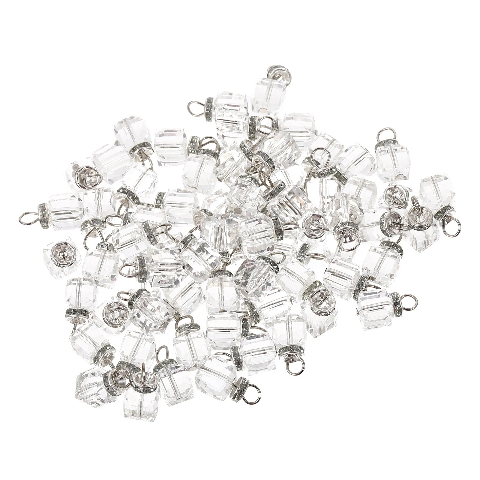 

100Pcs DIY Crystal Pendant Exquisite Necklace Jewelry Parts Handmade Accessory Hanging Charms Decoration Gift Decorative Pendant