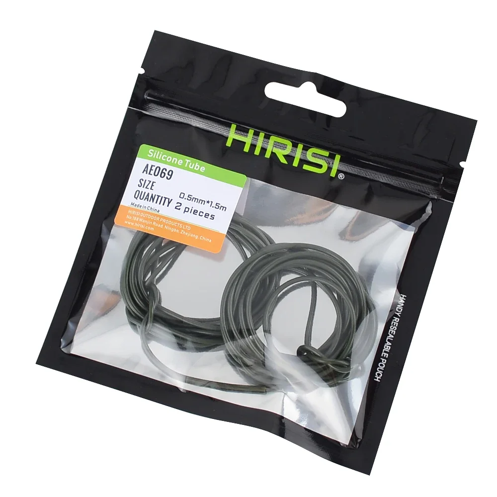 Hirisi 3m amo da pesca alla carpa tubo in Silicone tubo Anti-groviglio per sistema di clip di sicurezza dimensioni 0.5x1.8mm 0.8x1.9mm AE069