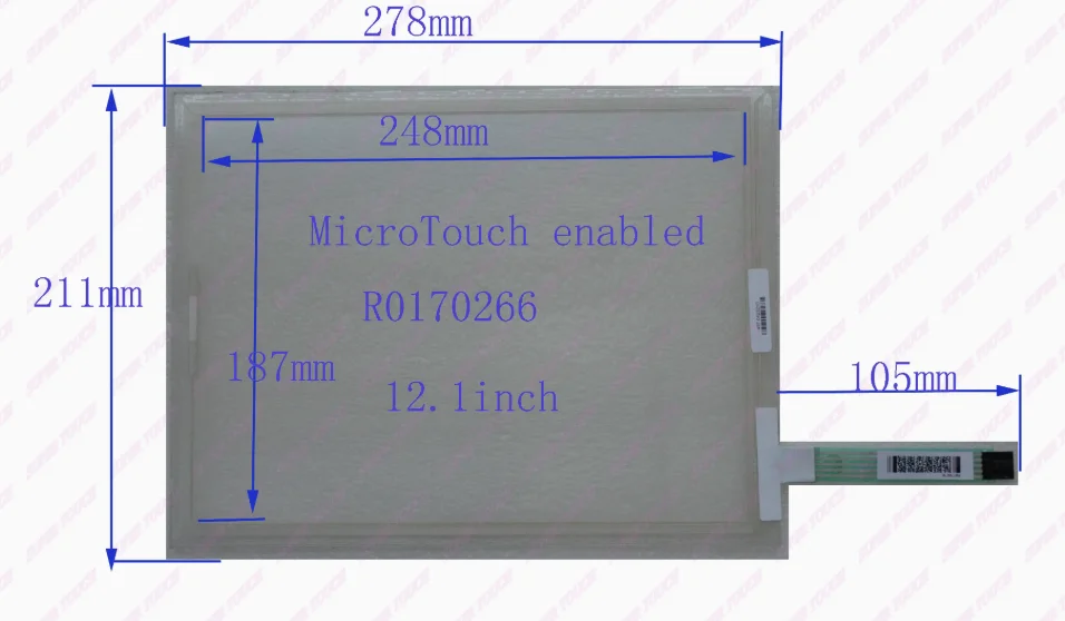 

12.1-inch five wire resistive touch screen 278 * 211 MicroTouch enabled R0170266 handwriting screen