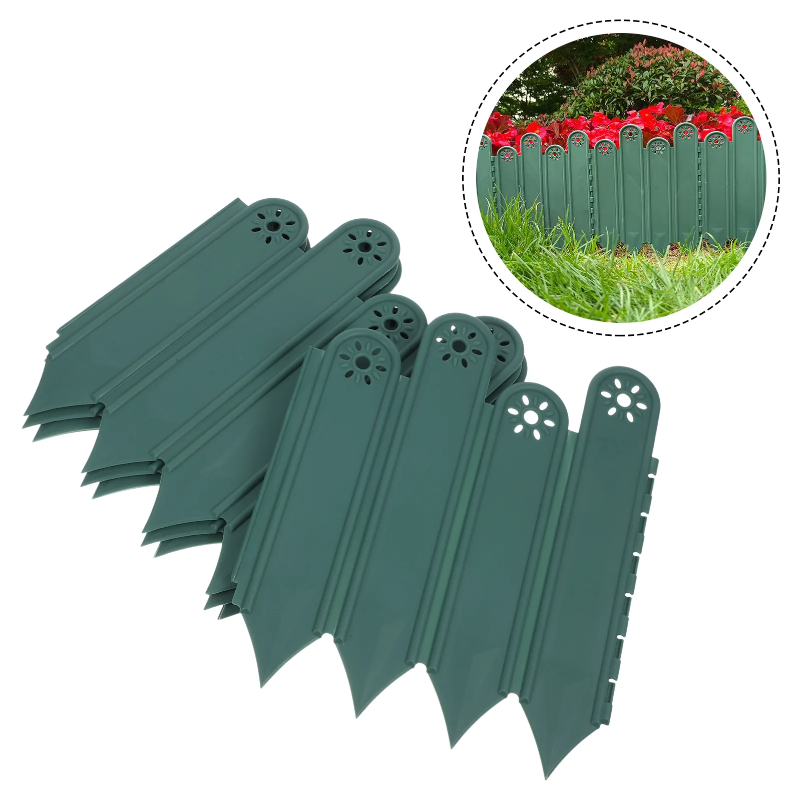 

5 Pcs The Fence Garden Edgings Decorative Borders Fences and Small Landscape Fencing for Landscaping Flexible Plastic Stone