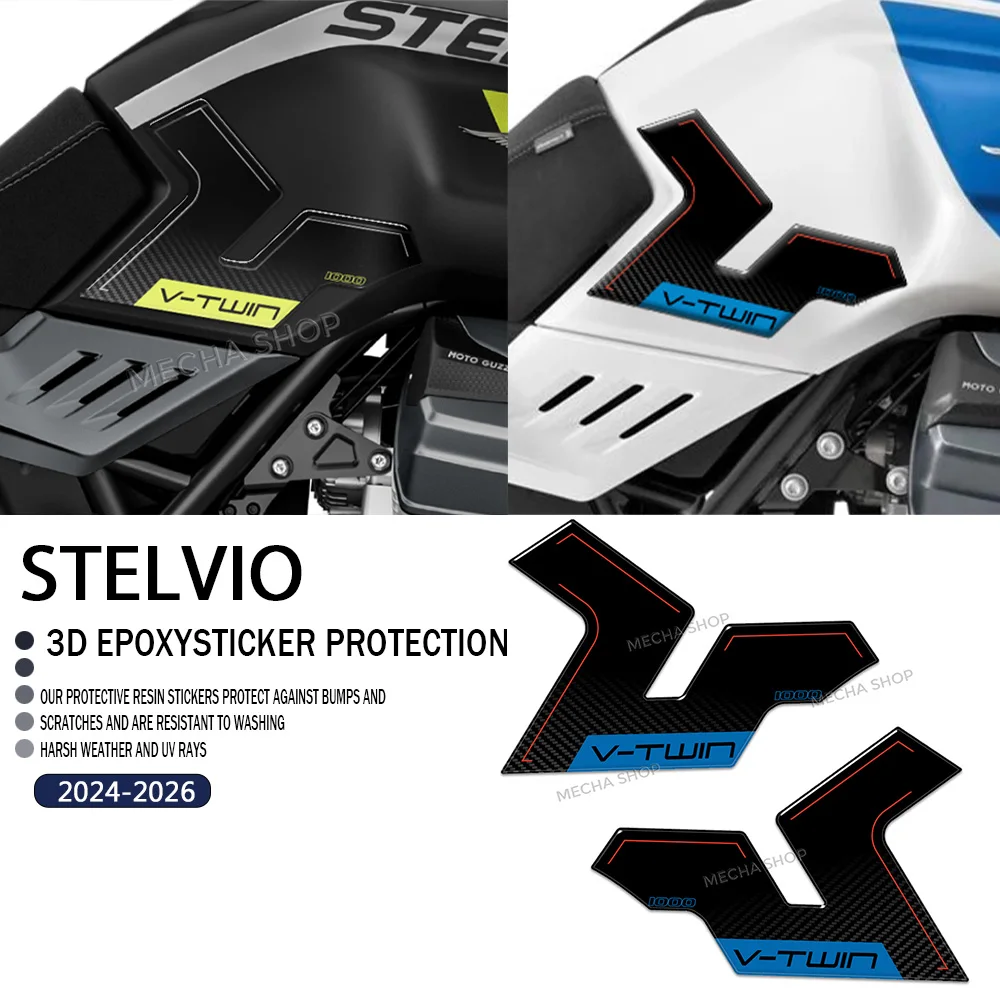 

3D Gel Sticker Motorcycle Tank Protection Waterproof Anti-Scratch Decal For Moto Guzzi Stelvio Tank pad 2024 2025 2026