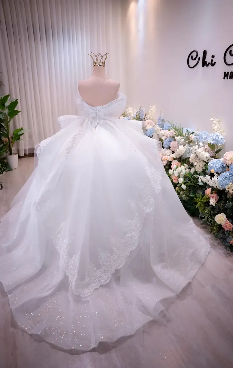 Luxury Sparkling Lace Diamond Princess Wedding Dress Sexy Sweetheart Off Shoulder Bridal Dress Vestido De Noiva Customized