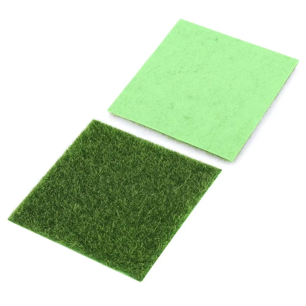 10PCS Artificial Grass Mat Turf Lawn Garden Micro Landscape Ornament Home Decor Synthetic Turf Grass Mats