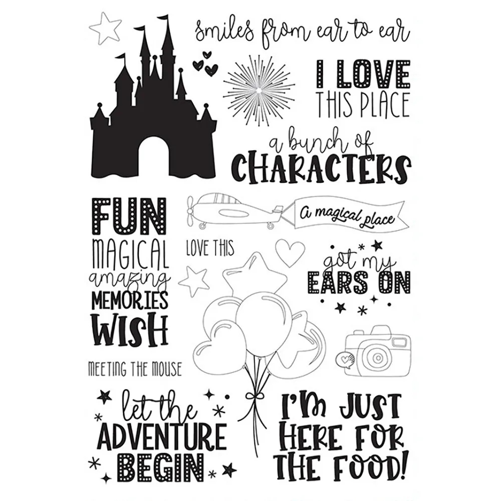 Meeting The Mickey Mouse Clear Stamps Disney Castle Stamps And Dies for DIY Scrapbooking Decorative Paper Card Making New 2022