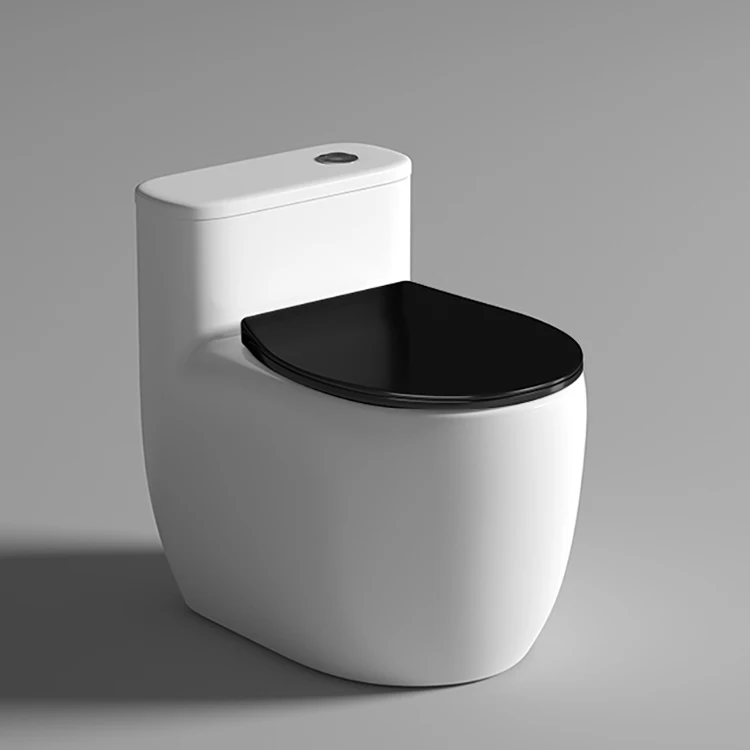 Modern Space‑Saving Ceramic WC Toilet, Black/Grey/White Sanitary Ware for Small Apartment Bathroom Installation