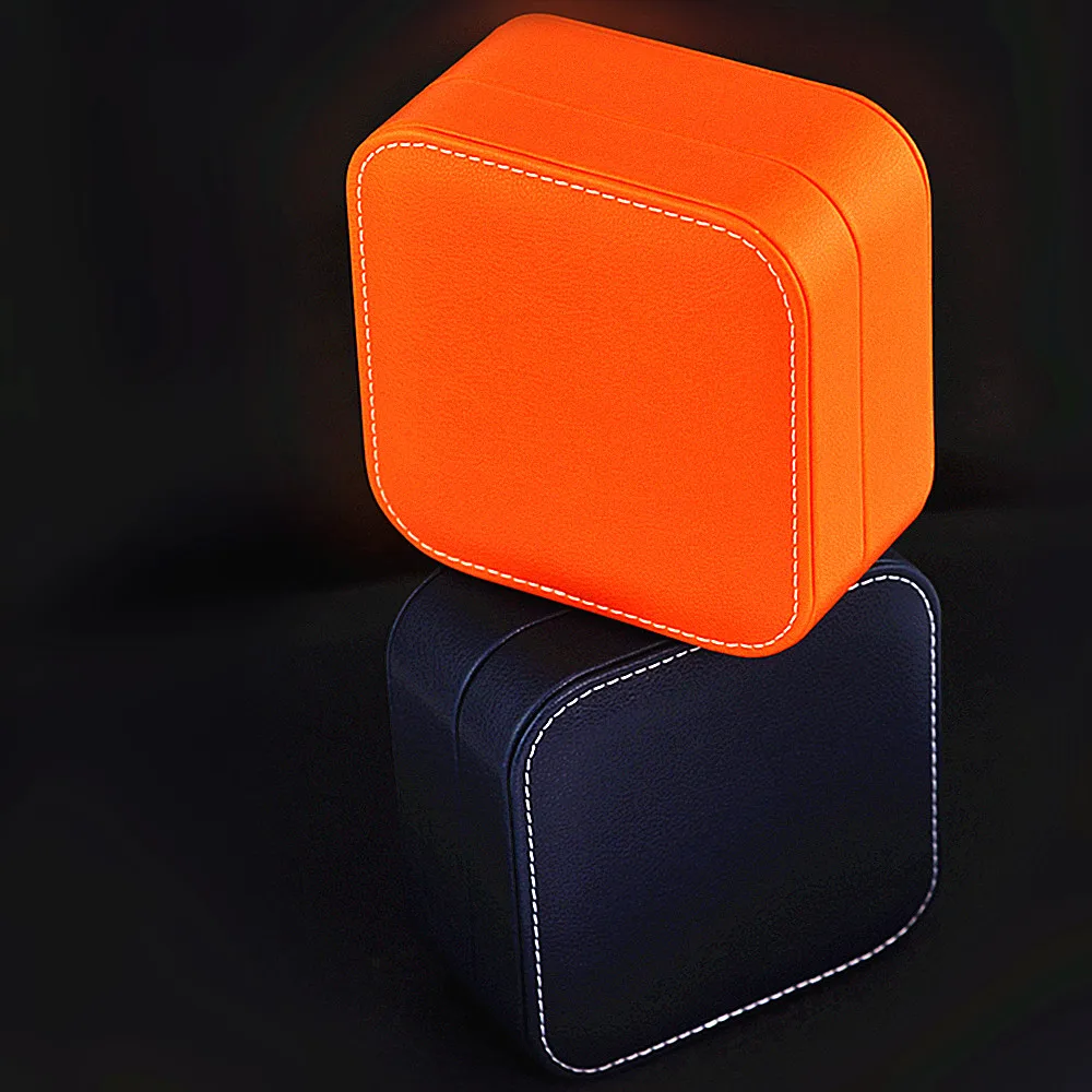 Handmade leather hifi square earphone case, Bluetooth earphone protective cover, portable bag, earphone cable storage leather ca