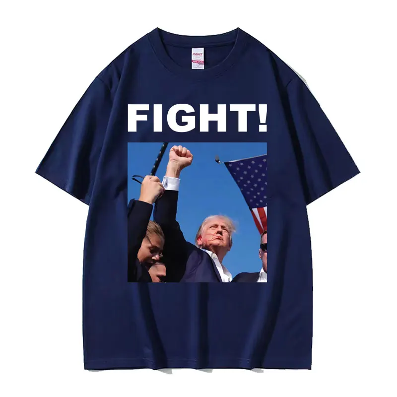 Fight Donald Trump T Shirt I Stand with Trump, Make America Great Again T-shirt Men Women Vintage Oversized Cotton T Shirts Tops