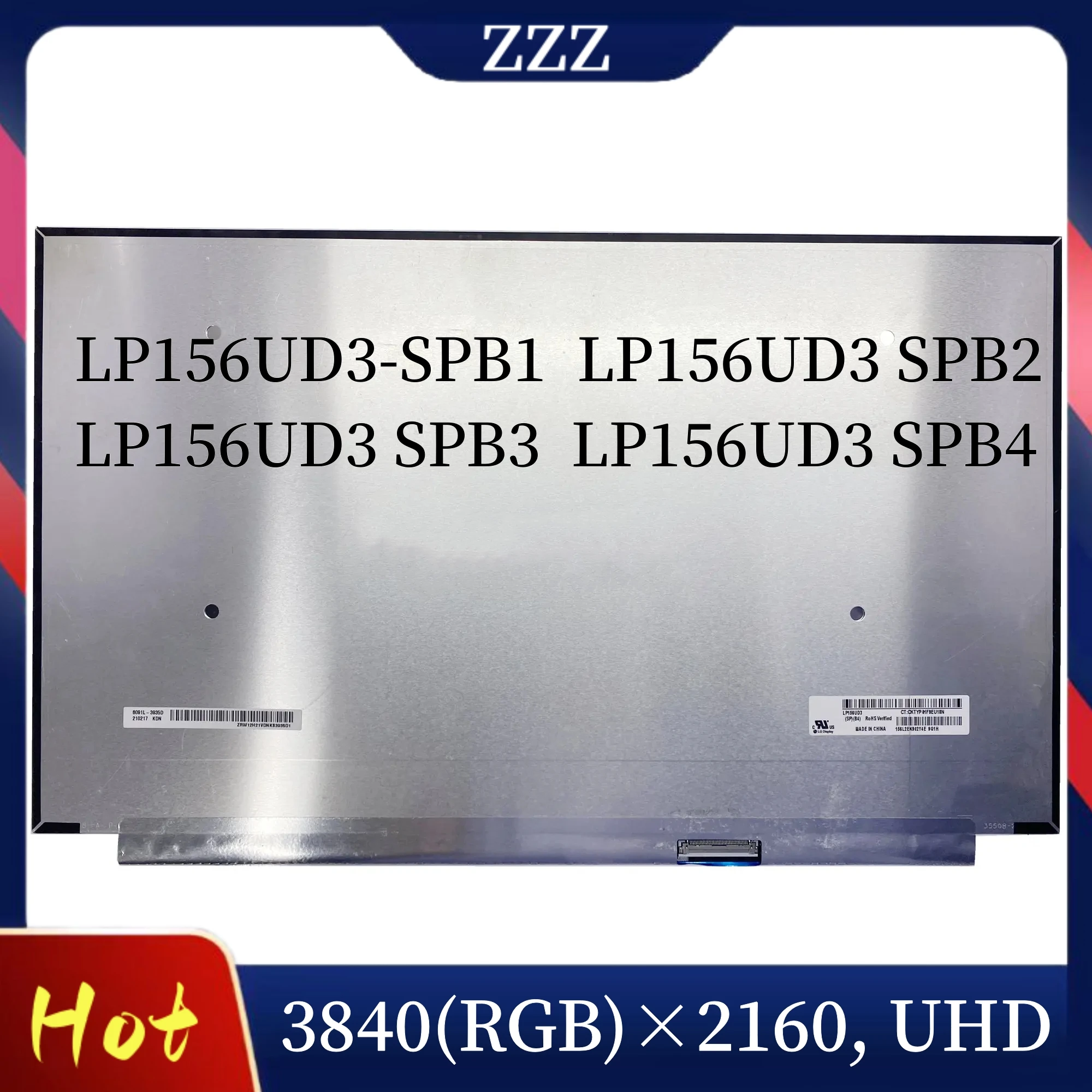 Painel Lcd do Portátil do Ips 156 ” 3840×2160 Edp 40 Pinos Lp156ud3 Spb2 Lp156ud3 Spb3 Lp156ud3 Spb4