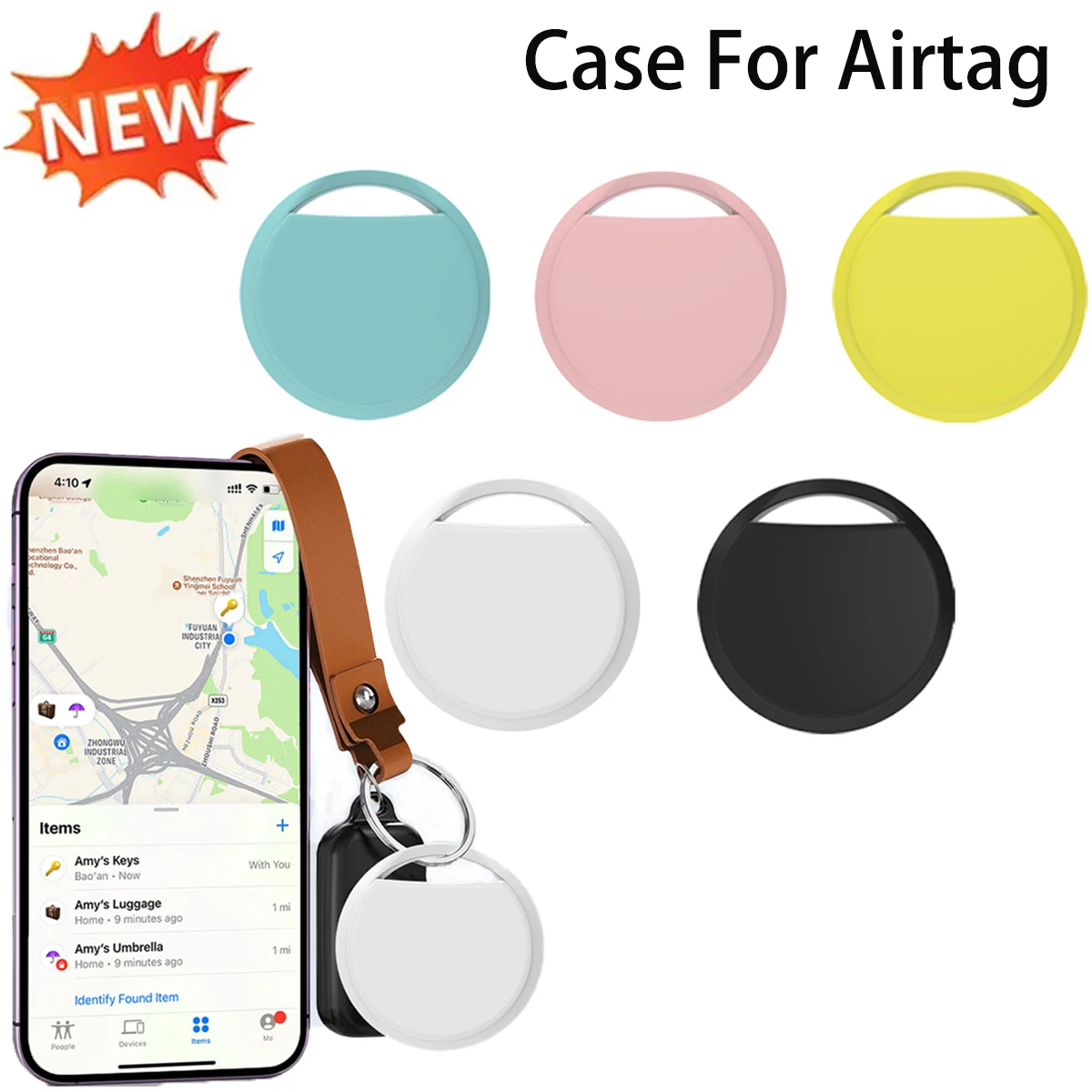 

1/2/4pcs GPS Smart Air tag Bluetooth Anti-loss device Smart tracker For keys luggage wallet Works with Apple Find My (iOS only)