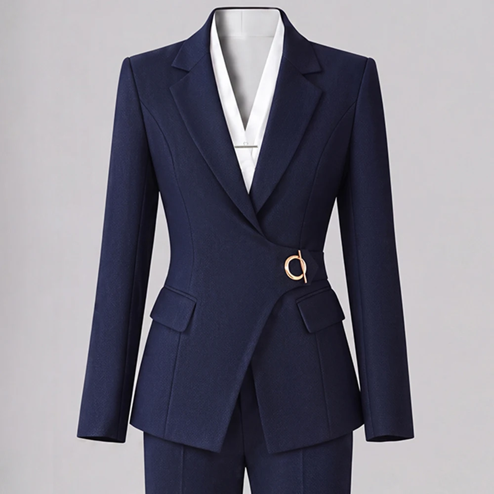 ZJYT Europe Style Blazers for Women Autumn New 2026 Elegant Chic Long Sleeves Casual Office Jackets Coats Plus Size Outerwears