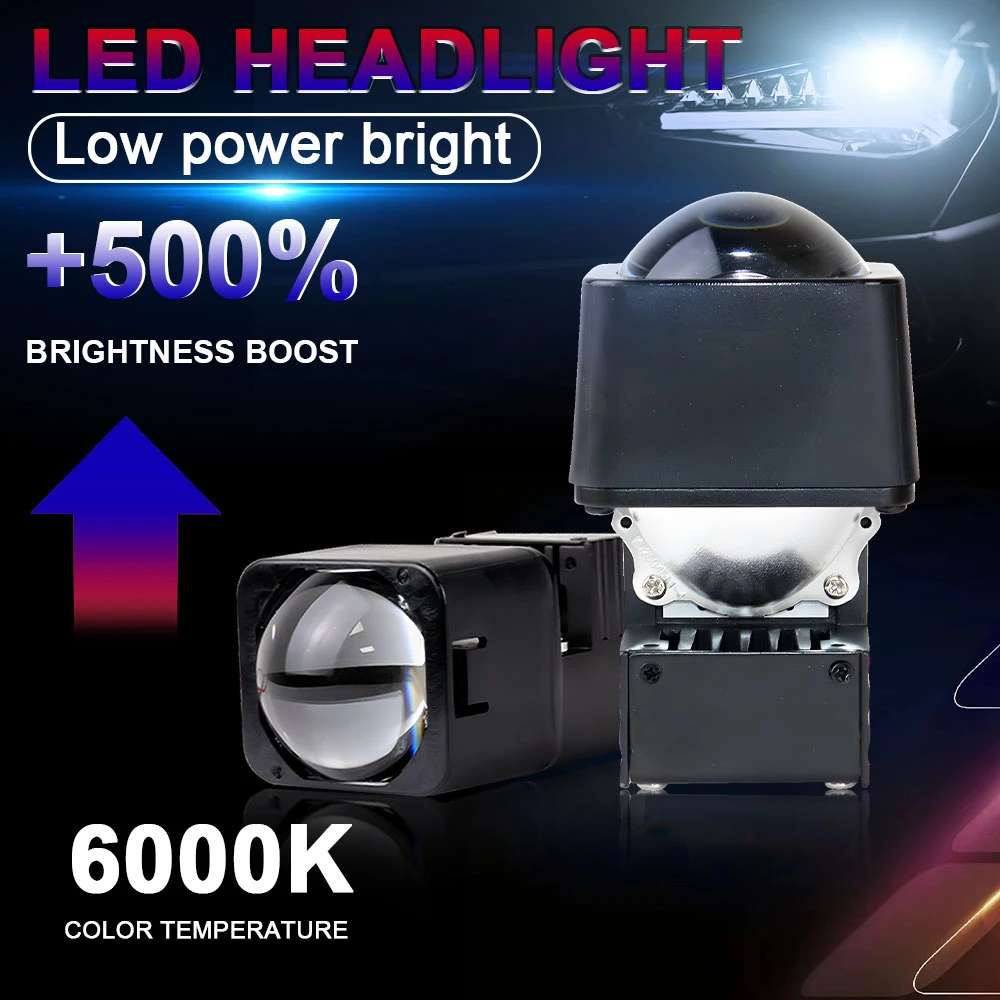 

1,5-дюймовая матричная светодиодная линза проектора, мини-фара дальнего света, автомобильная решетка, светодиодные фары, проекционная линза для мотоцикла, автомобильный свет