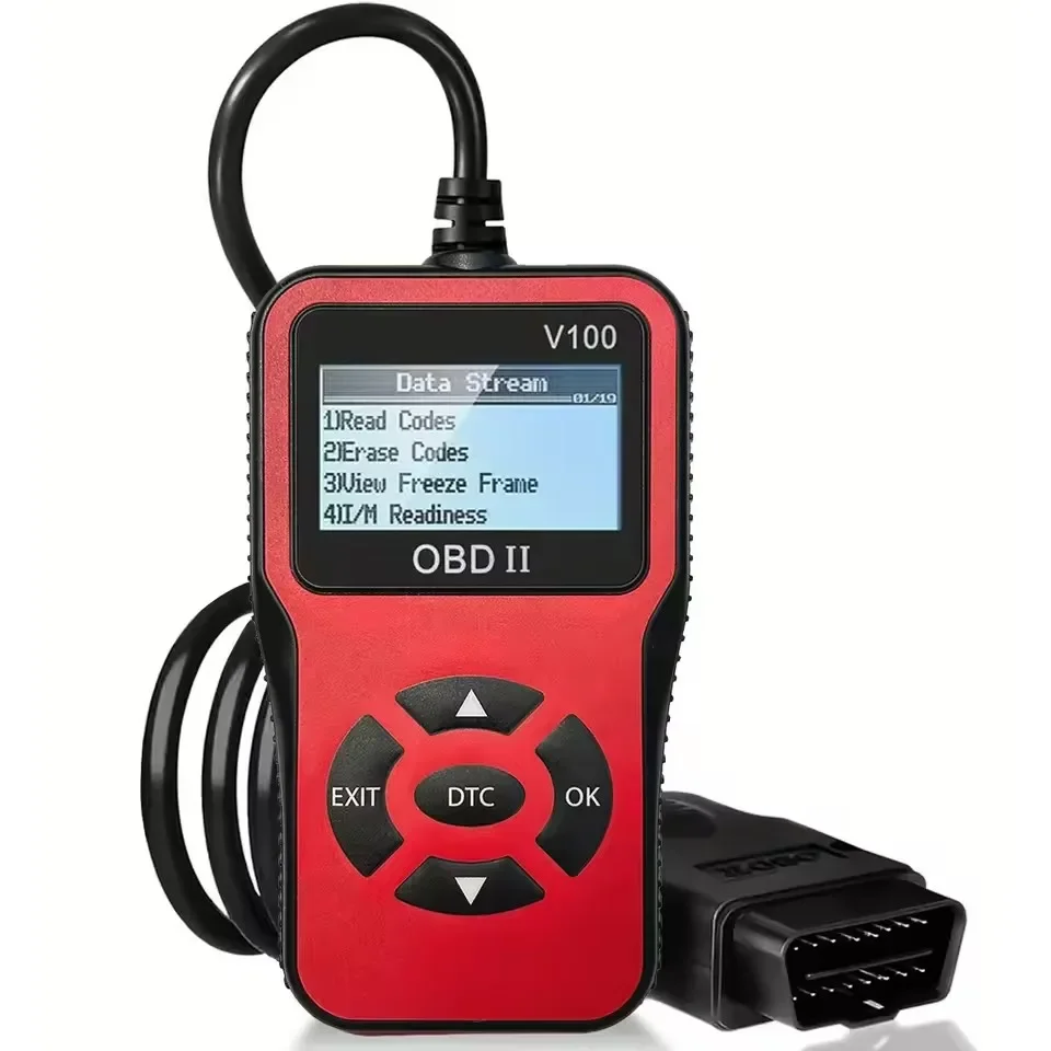 

Диагностический инструмент сканера OBD2 V100, считыватель кодов и сброс с проверкой живых данных/смога для автомобилей OBDII/EOBD/грузовиков/внедорожников