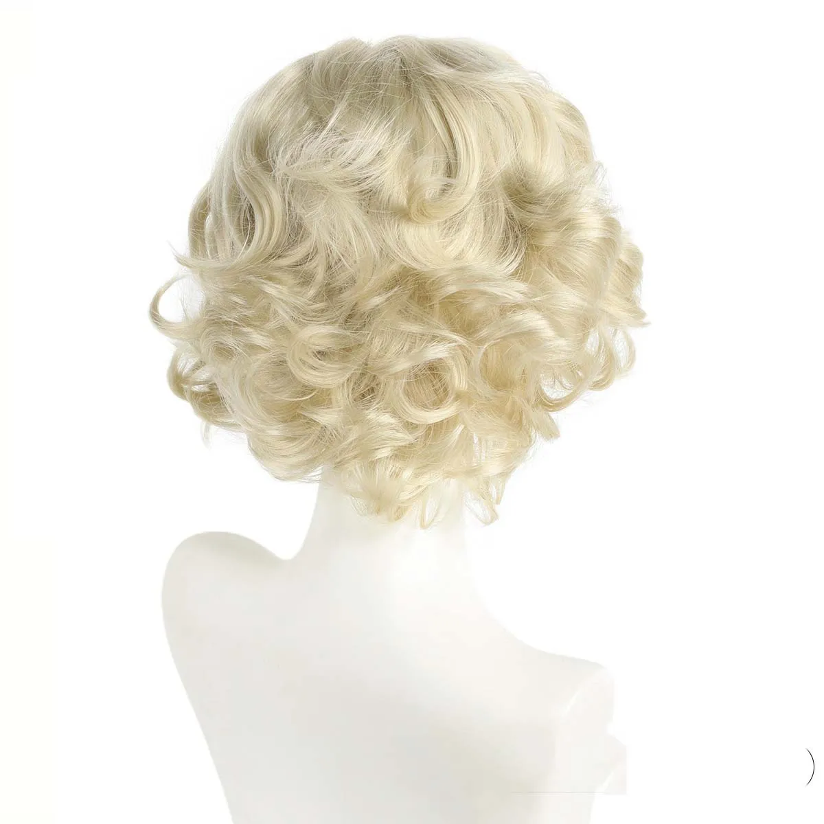 เกม Identity V Grave Keeper Andrew Kreiss สีบลอนด์วิกผมหยิกสั้นหยัก