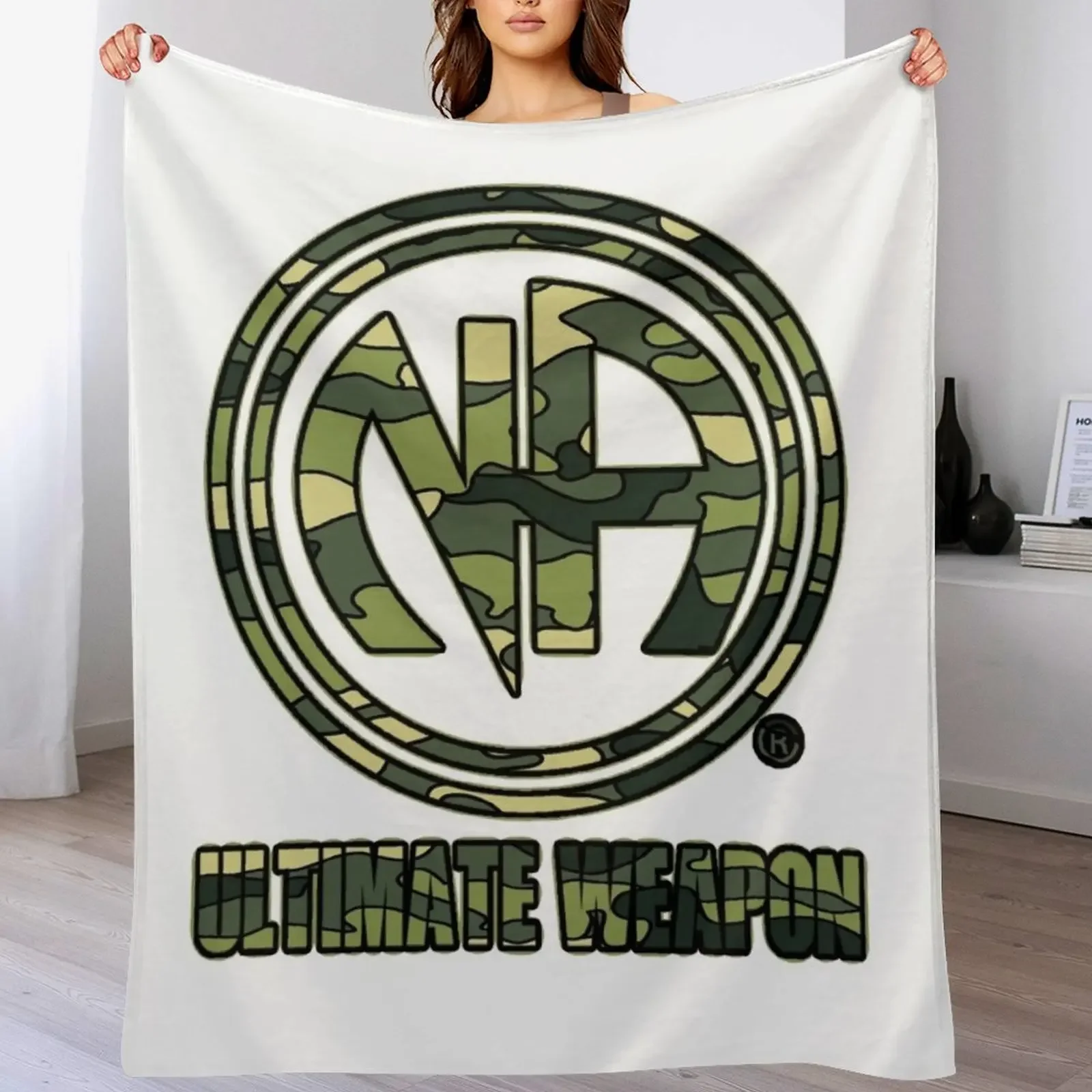 Narcotics Anonymous Gifts 12 Steps Camo Ultimate Weapon Throw Blanket wednesday Camping Blankets