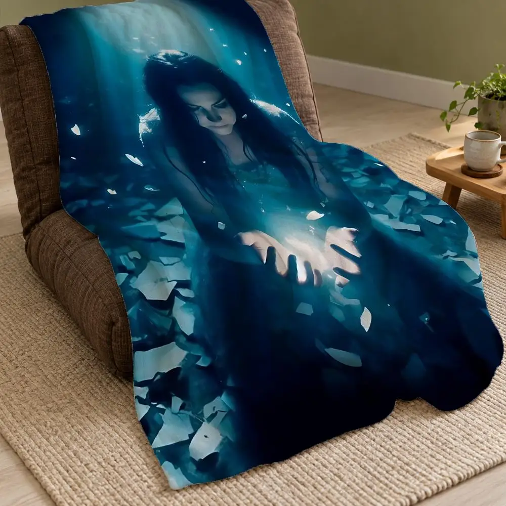 Band E-EvanescenceS Throw Double Sided Flannel Throw Blanket Soft Warm Washable Home Decor