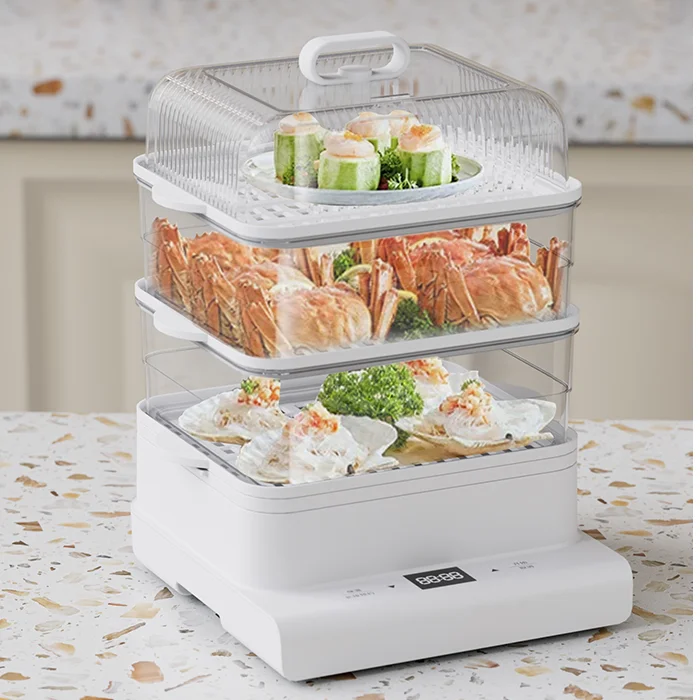 Fast Heating Multi-Function Electric Food Steamer for Household Use for Cooking Seafood Vegetables and Other Foods