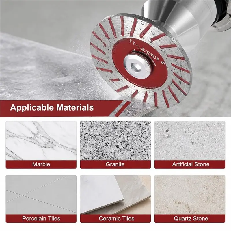 [NEW!A08R】 Cutting Disc 5/8-11 Thread 10 Pcs 1.57In Diamond Saw Blades For Angle Grinder, For Granite Concrete Tile Marble Ceram