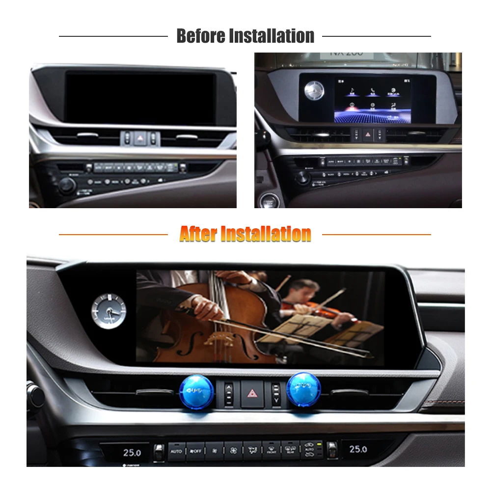 12.3 inch car radio redpower hi-fi for Lexus ES 2018 2020 Android 10.0 DVD player audio video DSP CarPlay 2 Din