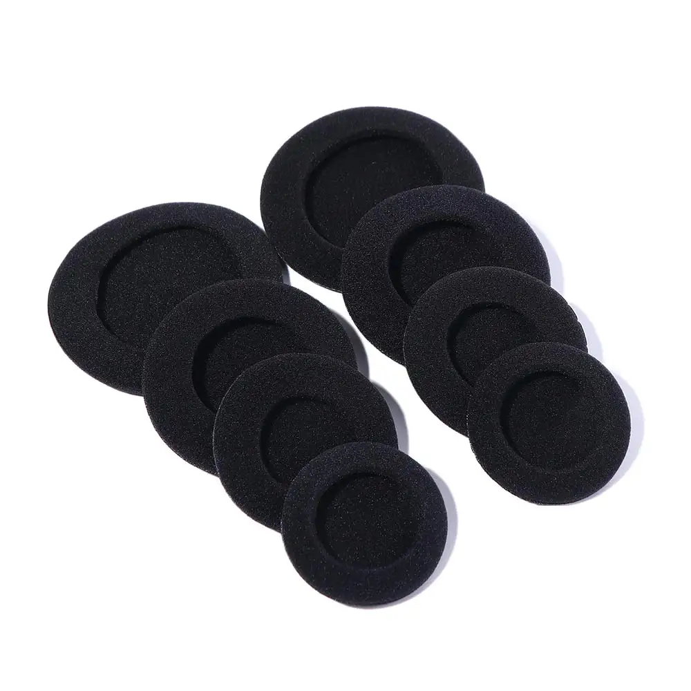 Replacement Foam Ear Pads 35/40/45/50/55/60/65mm Soft Foam Sponge Bearing Headsets Covers Earphone Accessories