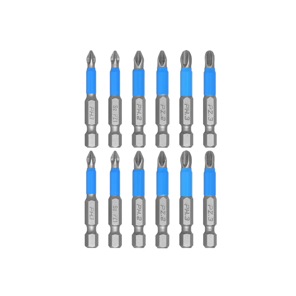 5pcs PH1 PH2 PH3 PZ1 PZ2 PZ3 Magnetic Screwdriver Bit 1/4\