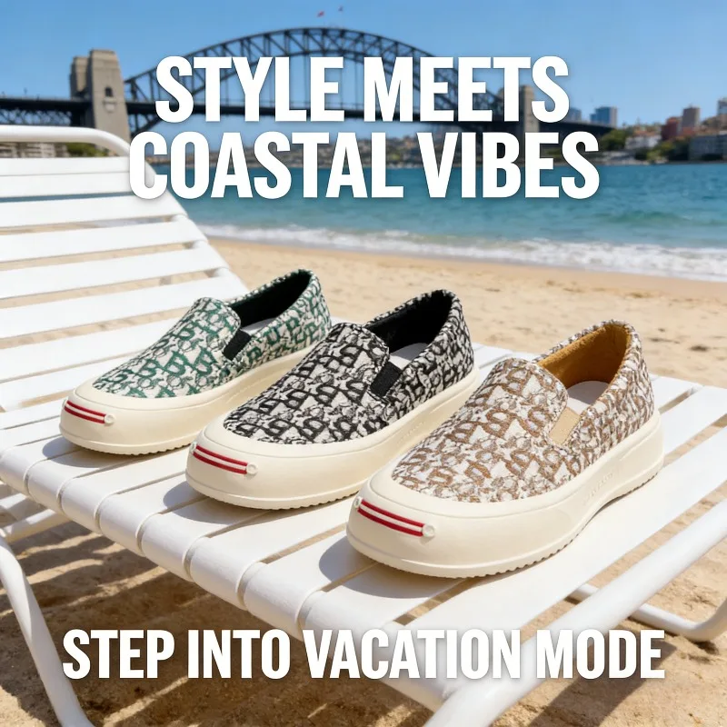 

Fashion Designer Women's Platform Sneakers Casual Comfortable Ladies Flat Canvas Shoes Girls Letter Printing Slip-on Loafers