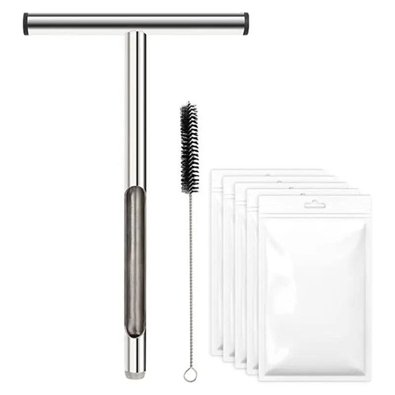 COFA Soil Sample Probe, 12.2 Inches Soil Sampler, Soil Probes for Soil Sampling Plant Care Lawn Garden Farm, 5 Bags & 1 Brush