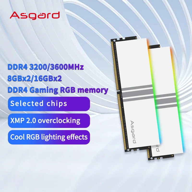 Asgard  DDR5 RGB RAM Memory DDR5 RAM PC 16GB 32GB 64GB 6000MHz  6400MHz 6800MHz White Overclocking for Desktop