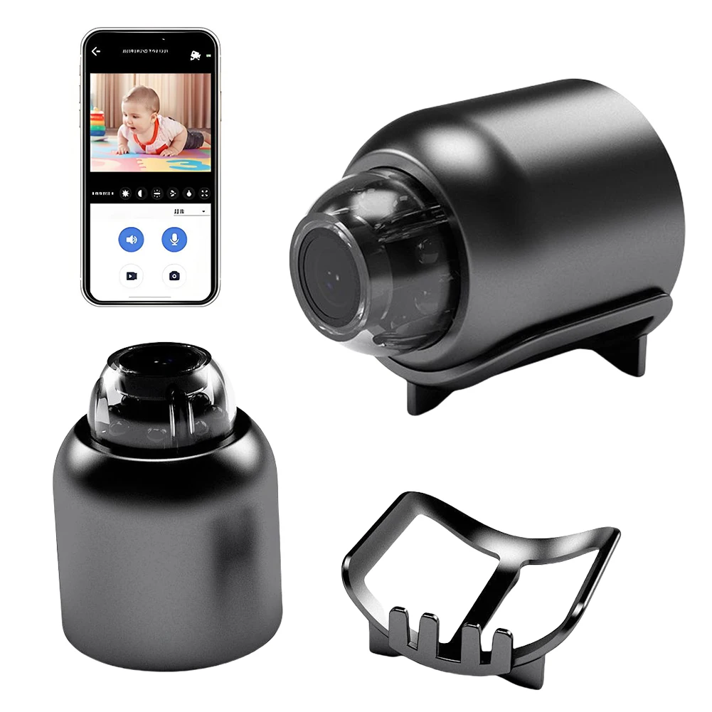 720P/1080P HD Mini IP Camera Night Vision Security Video Camera 140° Wide Angle Portable Wireless Camcorder for Home Security