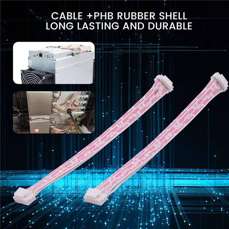 OUVU-20Pcs 18Pin Signalkabel 2X9 Pins Miner Connect Datumskabel für Antminer S9 S7 L3 Maschine, Kommunikationsabstand 2mm