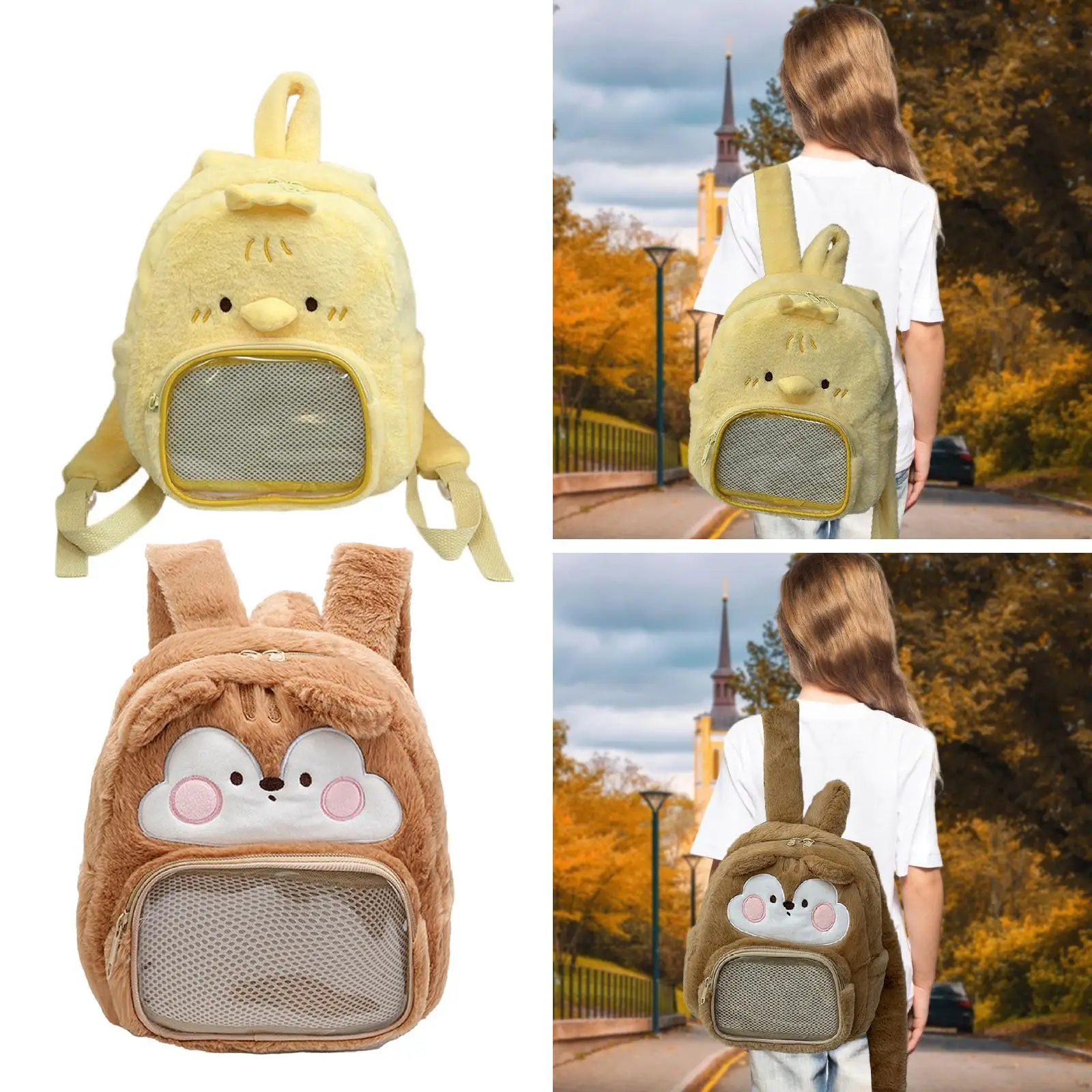 حقيبة ظهر قطيفة ناعمة للفتيات والنساء حقيبة قطيفة للسفر ورياض الأطفال #4