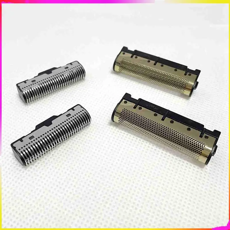 M04K 2 Set Electric Shavers Blades Golden Foil Knife Net And Cutter Head Suitable For Kemei KM-2026 KM-2028 Floating Razor