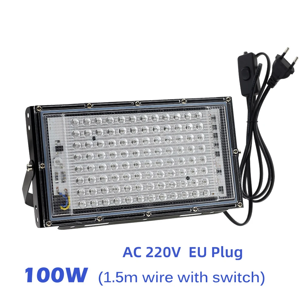 395nm 400nm LED UV Schijnwerper 220V 110V Ultraviolet Podiumlamp 50W 100W Podium Blacklight Waterdicht Disco Party Podium Backlight