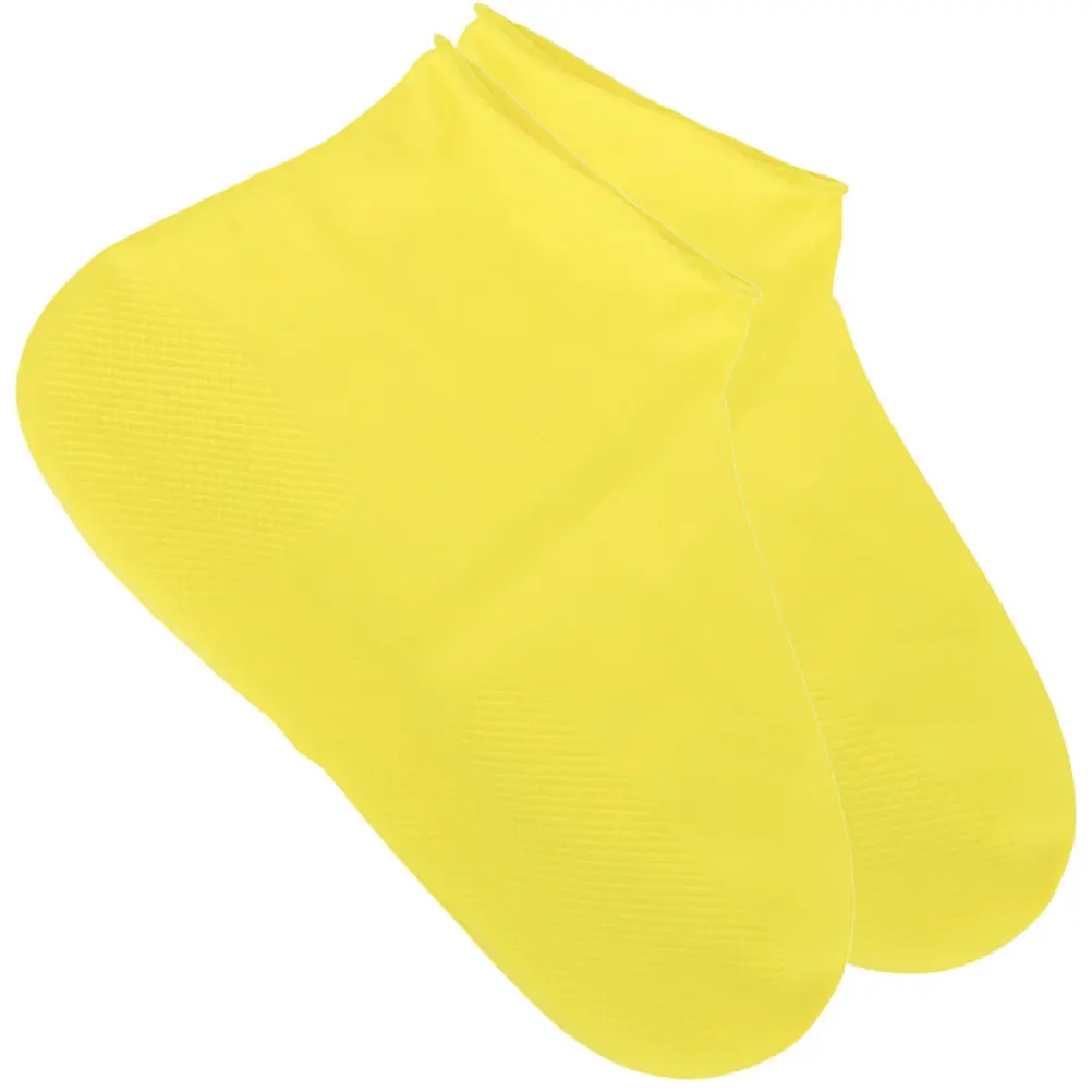 

Unisex Disposable Latex Shoe Covers Size L Yellow Waterproof Non-Slip Elastic Boot Covers Rain Snow Outdoor Protection