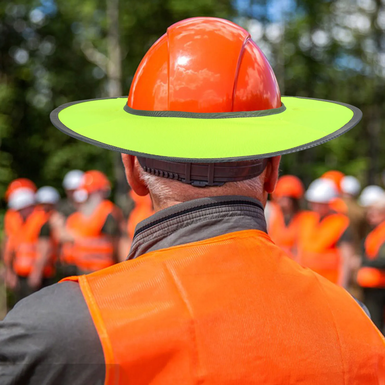 

2 Pcs Hats Hard Brim Construction Full Accessories Hardhat Neck Shade Sun Shield Yellow Attachments