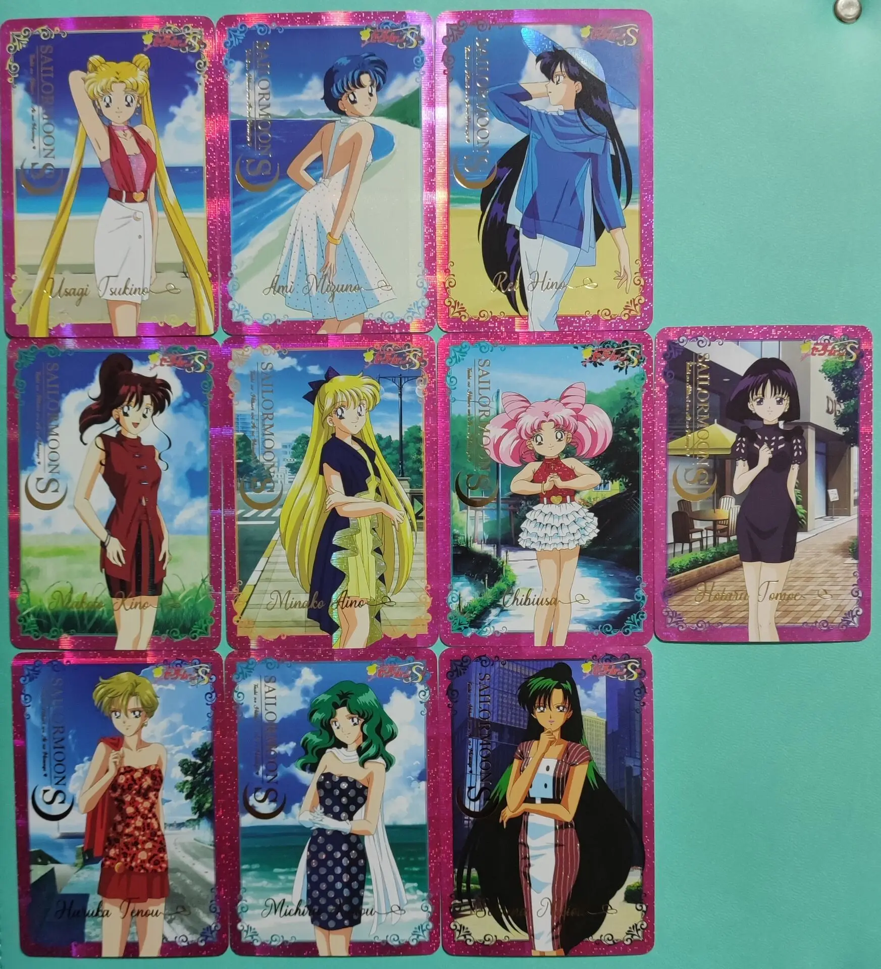 

Diy 10pcs/set Sailor Moon Gilding Self Control Collect Signature Trading Flash Card Anime Cartoon Christmas Gift
