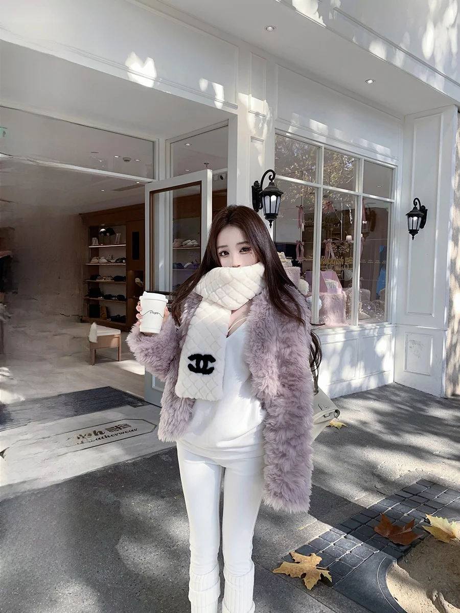 

Утепленная фиолетовая шуба из искусственного меха Miu Sle Rich Girl Ele Look, экологичная, из полиэстера, с воротником-стойкой, женская куртка