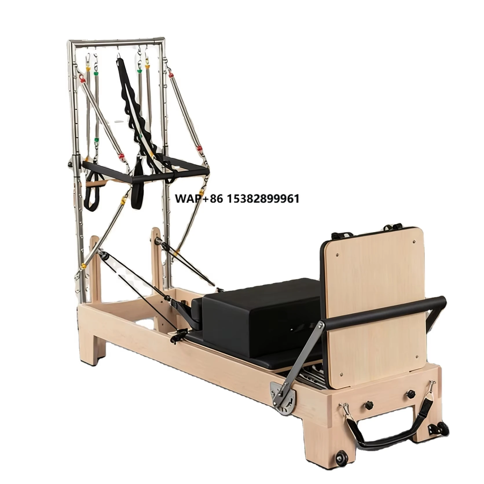 Commercial Durable Pilates Bed, Multifunctional Trainer, Gym Equipment, Pilates Reformer with Half Tower for Core Training