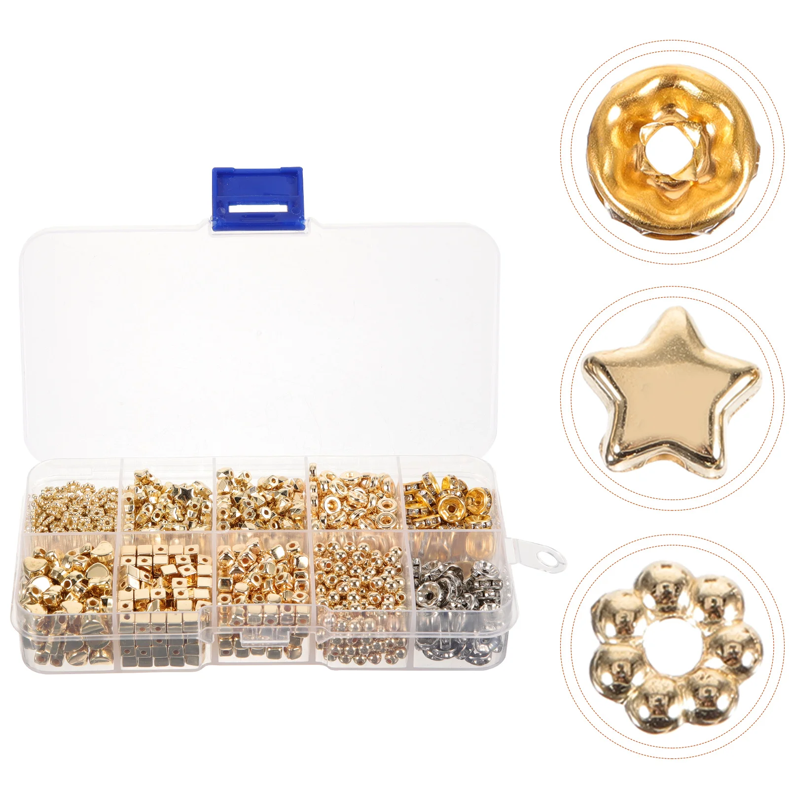 

1240 Pcs Loose Bead Set Beads for Earrings Jewelry Making Spacer Jewellery Supplies Spacers