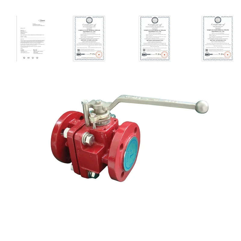 

Hot Sale Manual Operation Control Corrosion Resistant PTFE Lining Flange Ball Valve
