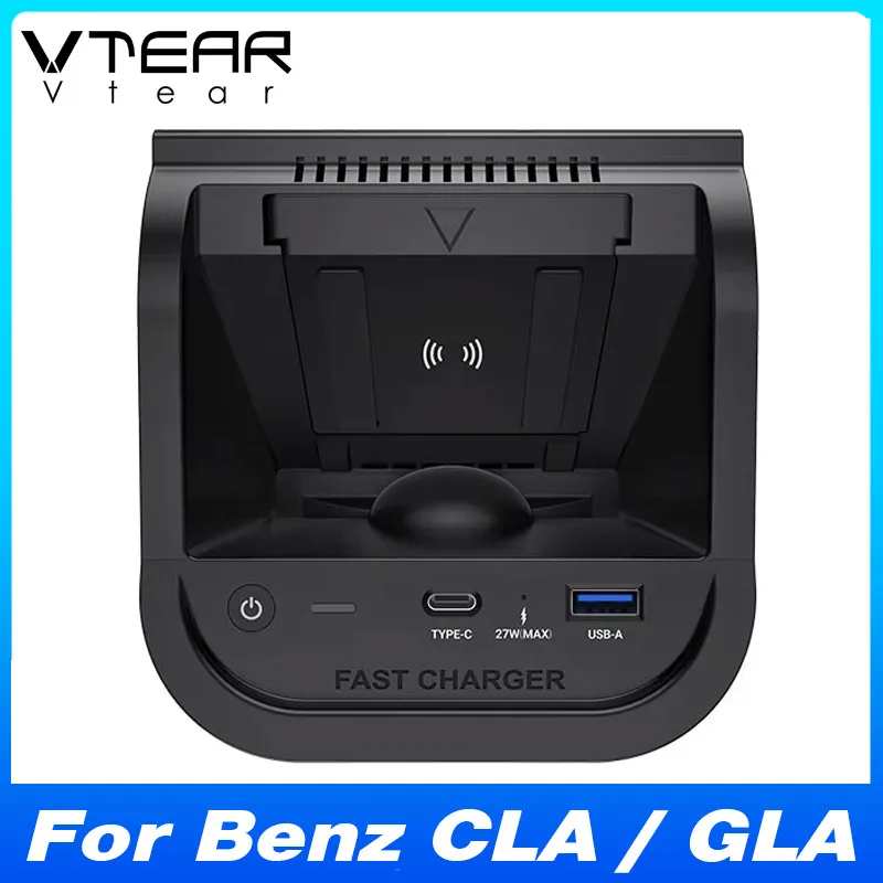 

For Mercedes Benz CLA 200/ GLA Class X156 2013-2019 Car Wireless Charger 15W Fast Cell Phone Charging Plate Adapter Accessories