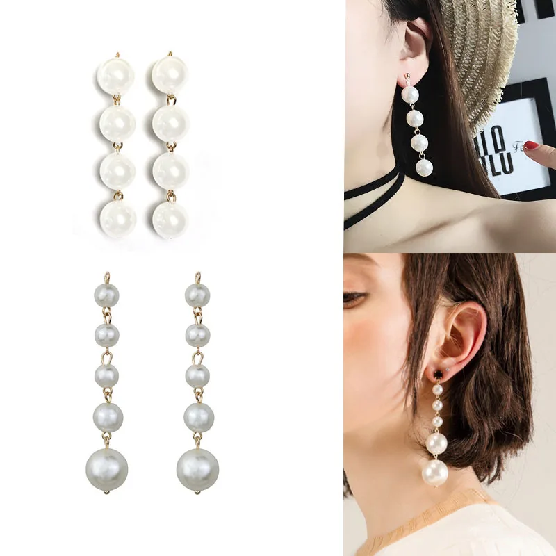 Engood 60Pcs Pearl  Rhinestone Tassel Button Sewing Trim & Embellishments Craft Buckle for DIY Earring Hair Pendants Accessories