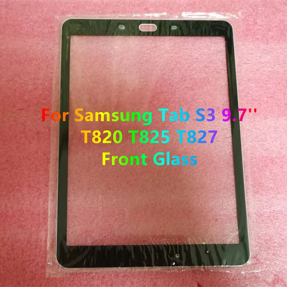 New 9.7'' For Samsung Galaxy Tab S3 9.7 SM-T820 SM-T825 SM-T827 T820 T825 T827 Front Glass Touch Screen LCD Outer Panel With OCA